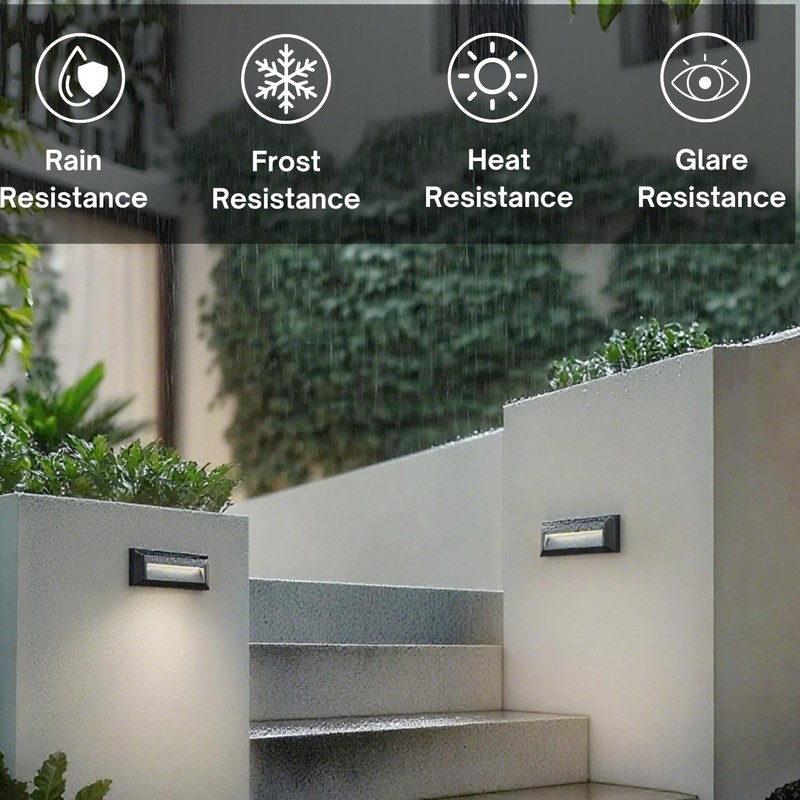 ZONK Outdoor Indoor Step Stair Lights, 110V-240V Line Voltage Waterproof