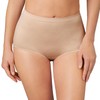Ellen Tracy Essentials Womens Seamless Briefs 4-Pack Panties (Large, Ivory