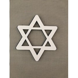 DCentral® Star of David Flexible Vinyl Safety Screen Magnets: Double-Sided. White-Easier to See, Decorative. Helps Stop Walking into Screens, for Non-RETRACTABLES, Size W 4.5" x L 5.25"
