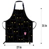 Smooffly Black Cat Apron Adjustable Apron Cooking Kitchen Chef Women