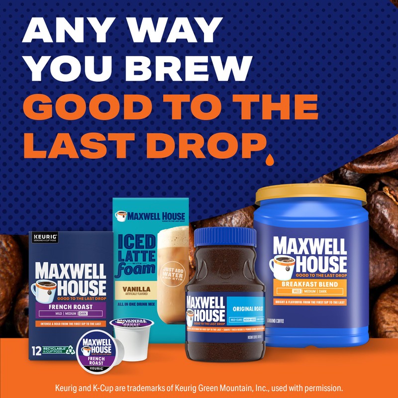 Maxwell House Breakfast Blend Mild Roast Ground Coffee, 38.8 oz