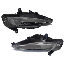 PIAOYUE- For 2019 2020 Kia Optima LED Fog Lights Replacement Daytime Running Lamps Turn Signal Lights Black Housing Clear Lens 92202-D5600