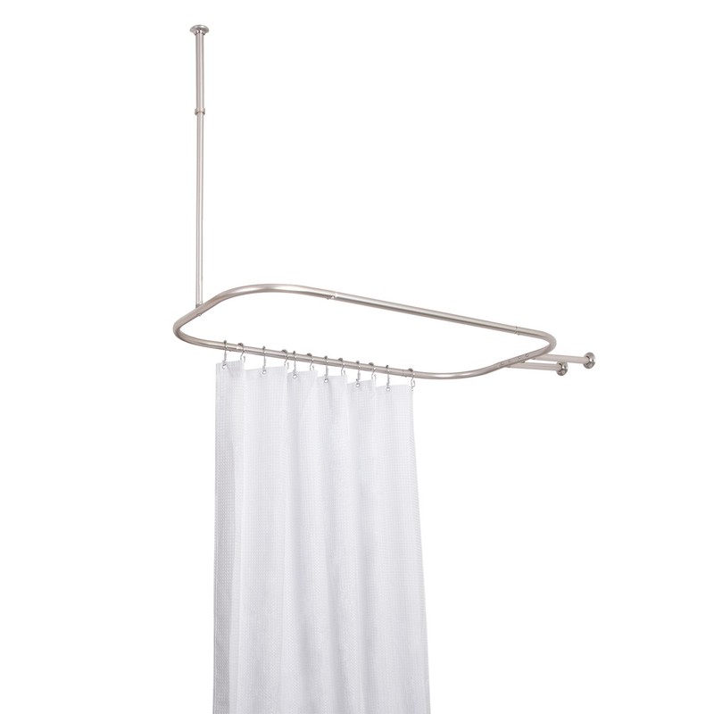 Utopia Alley Wall Mounted Hoop Shower Rod - Shower Curtain