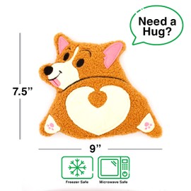 GAMAGO Corgi Butt Heating Pad & Pillow Huggable - Microwavable Heat Pad for Cramps, Aches & Anxiety Relief - Cute Heat Pack Stuffed with Eco-Friendly Wheat & Dried Lavender