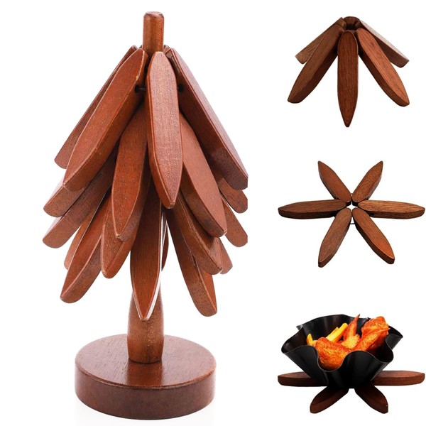 Wooden Tree Coasters， Tree Shape Trivet Set, Trivets for Hot