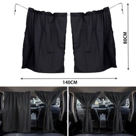 Car Divider Curtains, Sun Protection, 140 x 80 cm, Car Privacy Screen, Removable Car Divider Curtain, Car Interior Divider Curtains, Sun Protection, for SUV and General Vehicles