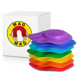 MAG  Imanes de Ferrita  Para chakras terapeuticos  Para terapia de Biomagnetismo  Colores variados  Tamao 54mm X 8mm                                  