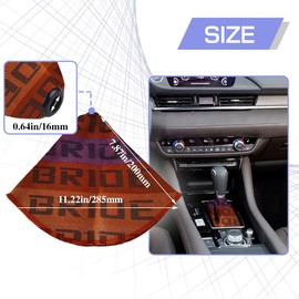 QZTYTY Car Shift Knob Dust Cover, Shift Boot Cover, Fabric Shifter Manual/Auto Shift Knob Boot Dust Cover, Car Accessories Gear Gaiter Cover Auto Shift Boot Sleeve Protector for Cars (Purple/Orange)