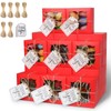 KPOSIYA 60 Pcs Red Bakery Boxes with Window Individual Cupcake