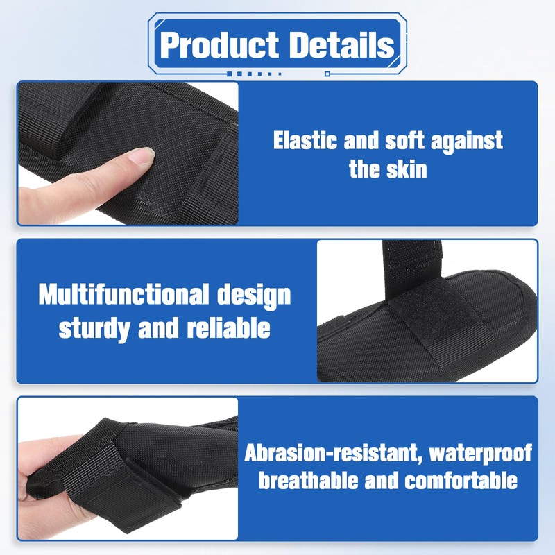 Removable Backpack Strap Pads, Universal Breathable Cushion, Black Shoulder Strap