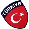 EmbTao Turkey Flag Shield Patch Embroidered National Morale Applique Iron