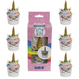 PME Cupcake Decorating Kit with Edible Toppers, Unicorn