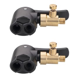 Dual Head Bike Track Pump Tyre Air Pump Multi-use Connector Head Pump Valve Adapter Connector for Mountain Bike Road Bike Bike Replacement Accessories (deflatable)