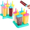 com-four® 2 x Ice Cream Moulds for 12 Servings of
