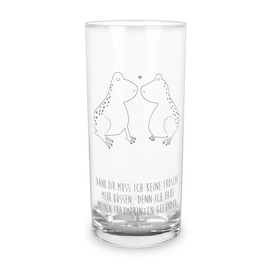 Mr. & Mrs. Panda 400 ml Water Glass Frog Love - Gift, Girlfriend, Glass with Engraving, Marriage, Boyfriend, Couple, Marriage Proposal, Drinking Glass