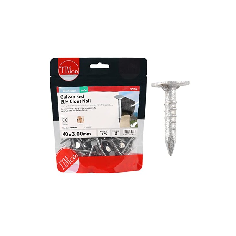 TIMCO Galvanized ELH Clout Nails - 40 x 3.00 -