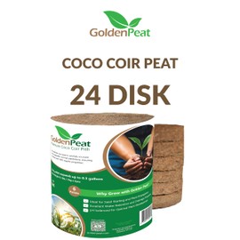Low EC (<0.5) Coco Peat Pods (94 mm - 24 Pack) for Seedlings. Compressed Seed Starting Pellets, Seed Starter Pods for Seedlings, Indoor/Outdoor Plants, Herbs, Vegetables & Flowers
