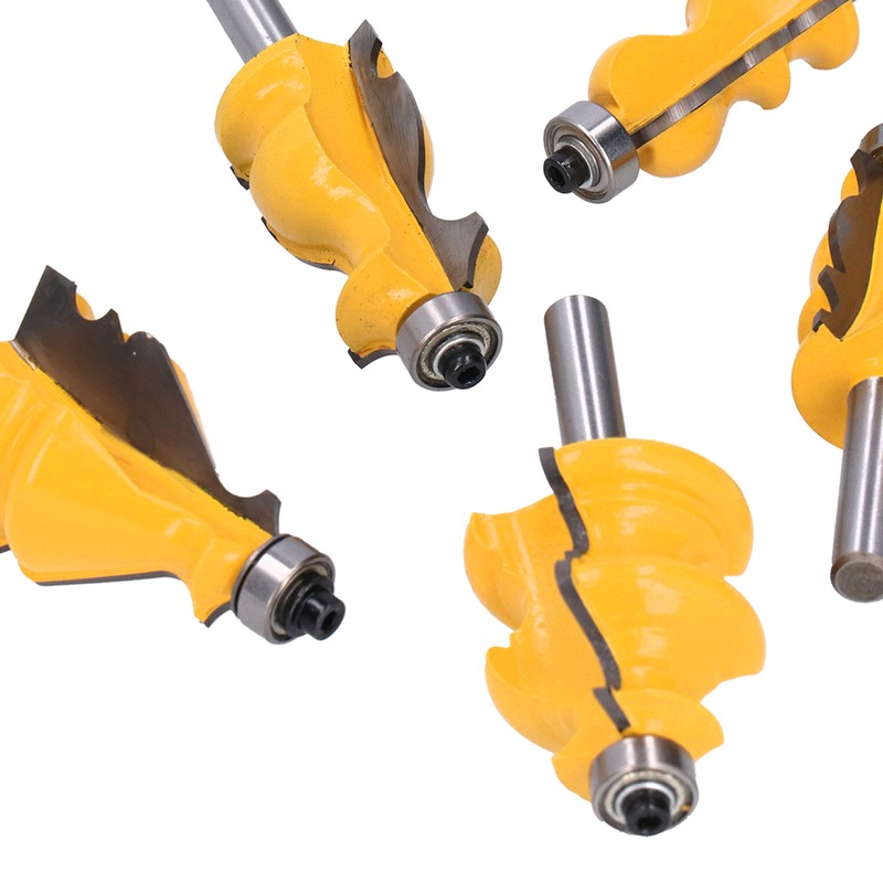 5Pcs/Set Router Bit Tenon Wood Milling Slot Cutter with 8mm