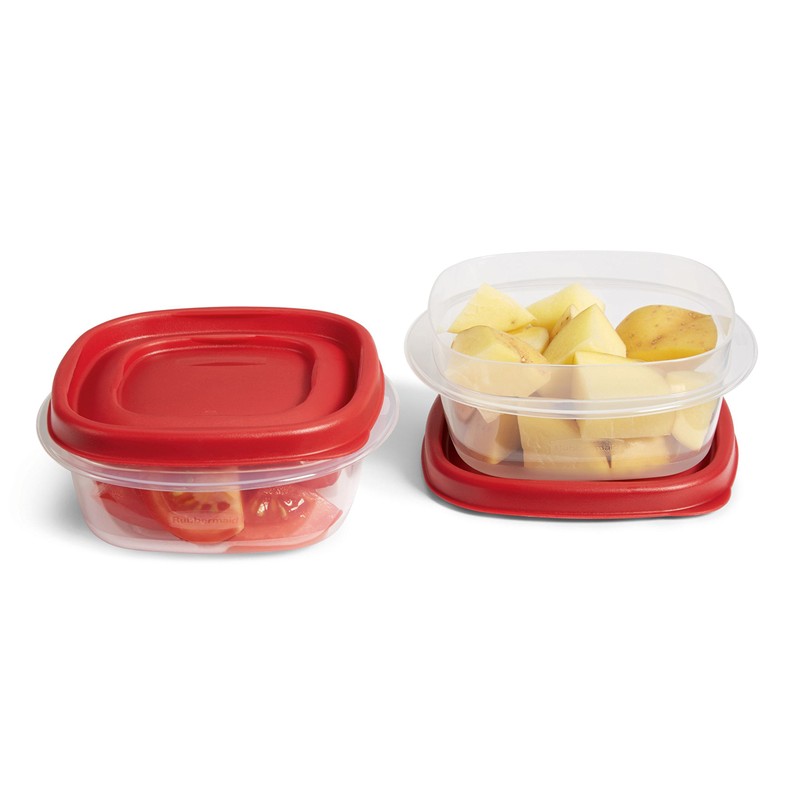 Rubbermaid Easy Find Lids Food Storage Containers, 1.25 Cup, Racer