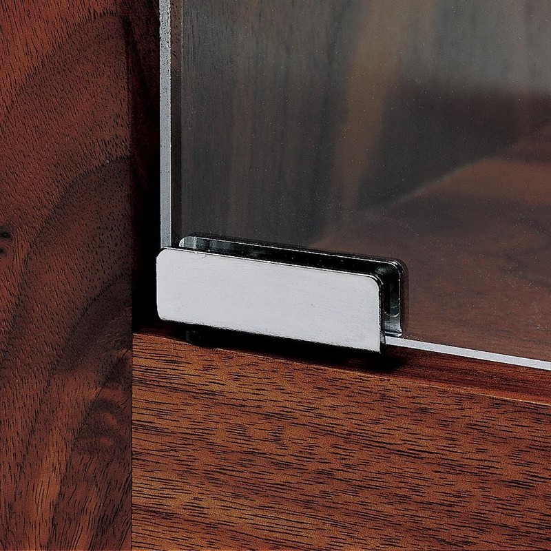 Glass Door Pivot Hinge, Polished Brass Pair