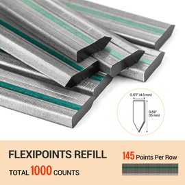 meite Flexible Points for Point Driver, 5/8" (15 mm) Picture Frame Point Nails Refill (1000PCS), Ideal for Photo Frame Panels and Artwork Fixation