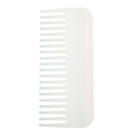 Professional Detangling Wet Comb, Standable Wide Tooth Hair Styling Comb for Men Women Pompadour Long Straight Curly Wavy No Handle Shampoo Comb for Travel, Gymbag, Purse, Home, Office (Trans-White)