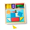 Melissa & Doug Beginner Wooden Pattern Blocks Educational Toy with