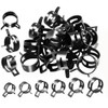 32PCS 17 Size Spring Hose Clamps, Black Spring Band Hose
