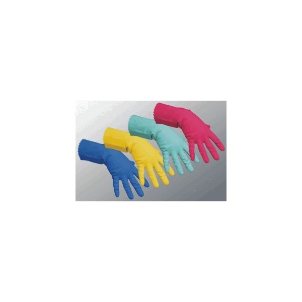 Vileda Multipurpose Gloves Fine Natural Latex Red Size L