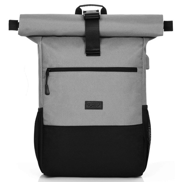 Unisex Rolltop Backpack, Daypack With Compartment For 12 - 17