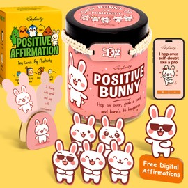 Stofinity Emotional Support Bunny Gifts For Women - Daily Affirmation Cards For Women, Positive Affirmations Teen Girl Gifts Trendy Stuff, Birthday Christmas Inspirational Gift For Coworkers, Friend