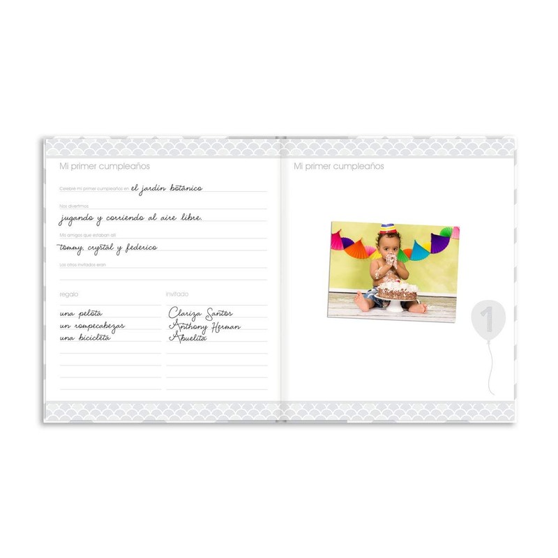 Pearhead First 5 Years Chevron Baby Memory Book with Included