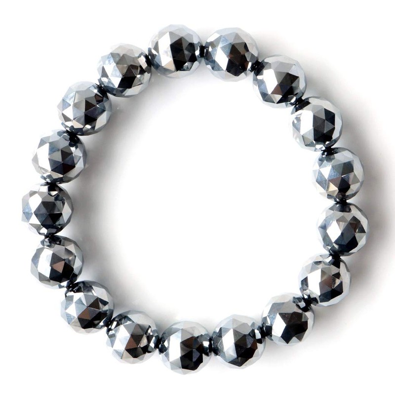 GOLD STONE Terahertz Ore, Star Cut, 100 Faces, Bracelet, 0.5