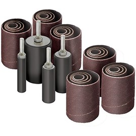 LINE10 Tools 28 Pack Sanding Drum and Sleeves Set for Drill, 2-inch Long, 60, 80, 120 and 240 Grit