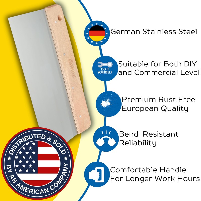 DEKOR Taping Knife - Size 12" - German Stainless Steel