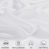 JIUZHEN White Sheer Curtains 84 Inches Long - Grommet Semi