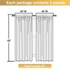 Lecloud Serena Semi Sheer Linen Curtains 63 Inch Length Set