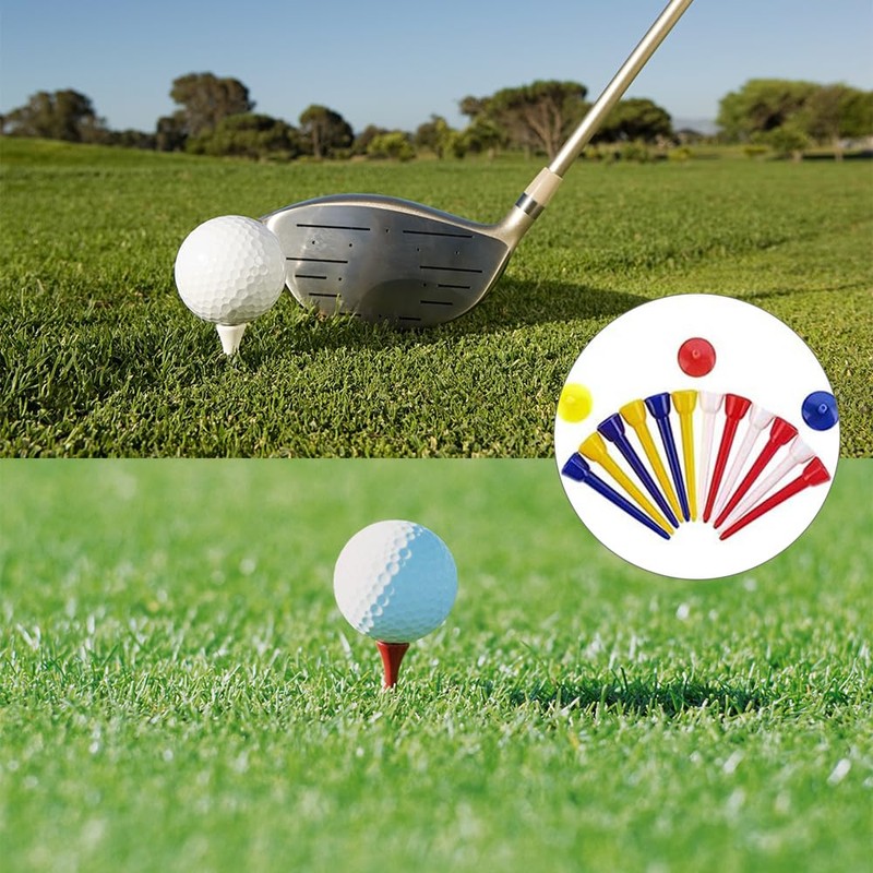SIAOBIULYG Golf Tee Holder with 12 Plastic Golf Tees 3