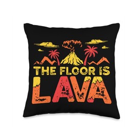 The Floor is Lava Boys Girls Playtime Throw Pillow