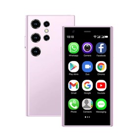 Longben - Teléfono celular desbloqueado de 3.0 pulgadas, Android 3G, pequeño y de cuatro núcleos, teléfono pequeño, doble SIM de 2 + 16 GB (rosa)