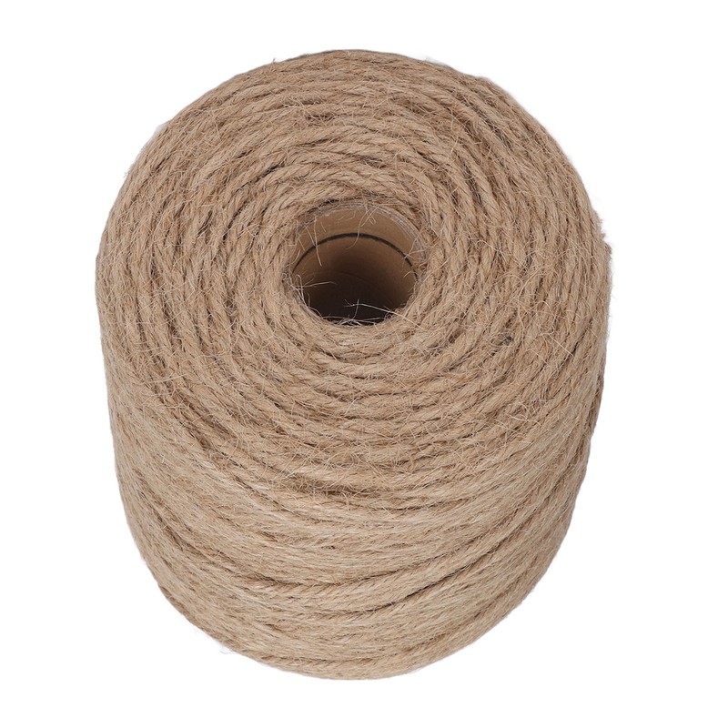 200m Natural Jute Twine 3mm Dia 4 Strand Safety Protective