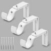 LLPJS Curtain Rod Bracket Adjustable, Drapery Rod Holder Hooks Support