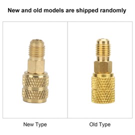 R410A A/C Hose Adapter 1/4" SAE Male to 5/16" SAE Female Adapter HVAC Hose Connector for Mini Split System Air Conditioners (R410A outer 1/4SAE inner 5/16SAE)