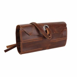 2 Pack Premium Leather Tool Roll - Perfect for Wrenches, Chisels, and Accessories