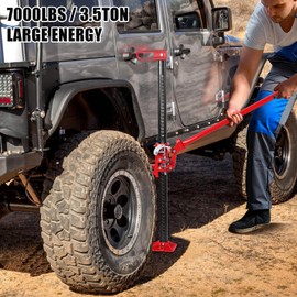 GarveeTech Car Jack, Flat Head Shape, 48" Ratchet Off-Road Multi-Purpose Farm Jack, 3.2 Ton (7000 Pound) Capacity Car Jack, Ideal for Cars/Trucks/Atvs/Suvs