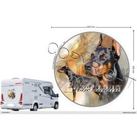 Pets-easy Circular Sticker Dog 50 cm Doberman