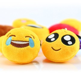 Dreampark emoticon Keychain, Emoticon Plush Key Chain Bulk Toy Valentine's Day Gifts Birthday Party Favors Supplies, Treasure Box Rewards Carnival Prizes for Kids Boys and Girls, 2" Set of 30