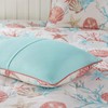 Coral & Teal Seashells, Starfish, Beach King Comforter Set (7
