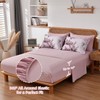 Dobuyly Pink Floral Comforter Set Queen 7 Piece Bed in