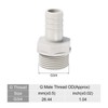 PATIKIL Hose Barb Fitting Straight 15mm Barbed G3/4 Male Thread,